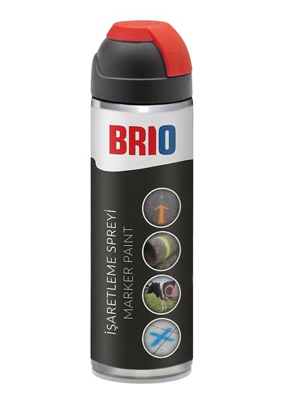 Brio İşaretleme Spreyi Endüstriyel 500 Ml Kırmızı