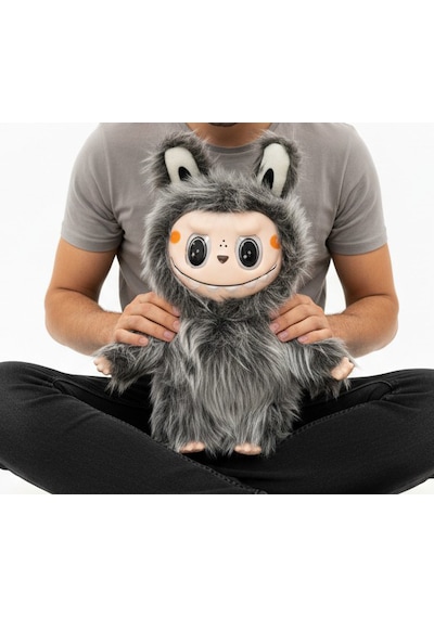 Sevimli Canavar Büyük Labubu Peluş Oyuncak 40 Cm Çok Renkli