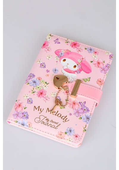 X Dekomus Lisanslı My Melody Secret Garden Edition Kilitli Hatıra Defteri / Günlük Altın