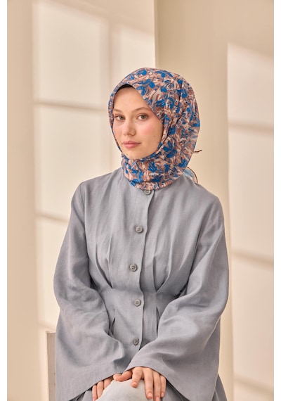 Silk Home Soft Eşarp 73091-19 Çikolata Kahve, Mavi, Gri