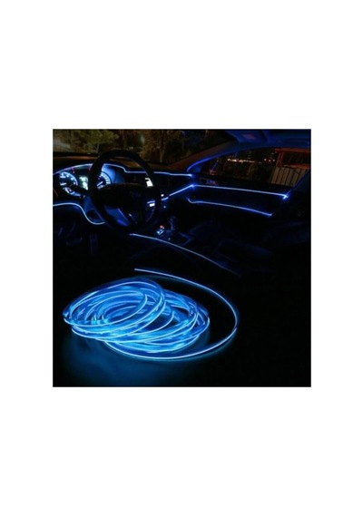 Araç Içi Torpido Led Şerit Led Ip Led Neon Buz Mavisi Ice Blue 2 Metre