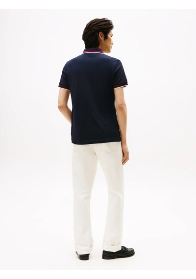 Tommy Hilfiger Cuff Interest Slım F, Dw5 Siyah Erkek Polo Yaka T-shirt