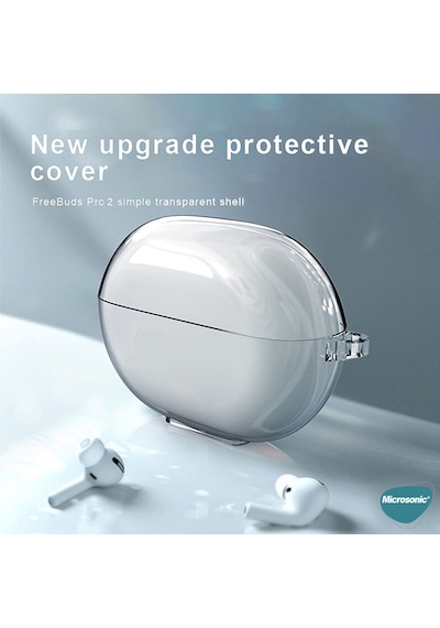 Microsonic Huawei FreeBuds Pro 2 Kılıf Transparent Clear Soft