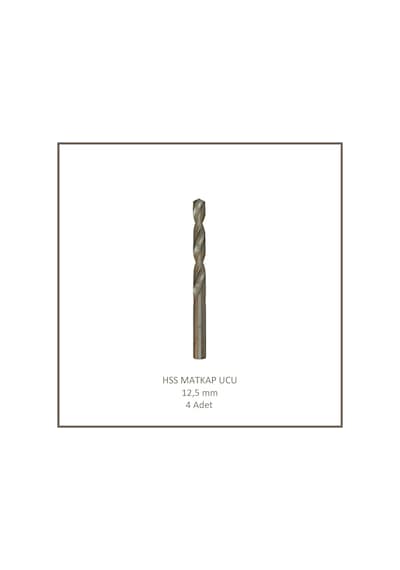 Hss Matkap Ucu 12,5 Mm, Metal, Ahşap, Plastik İçin 4 Adet