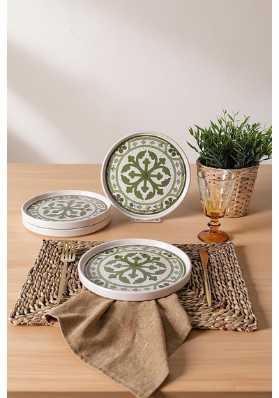 Timeless Green Stackable Pasta Tabağı 21 Cm 4 Adet 21974 Çok Renkli
