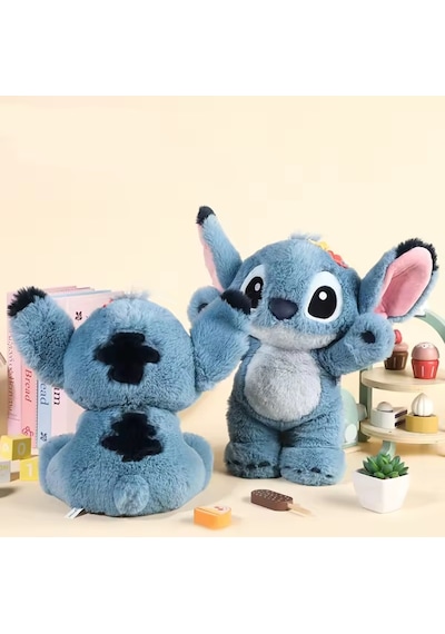 Stitch Peluş Oyuncak 35cm Yeni Stil Ayakta Duran Stich Peluş Oyuncak Angel Lilo Çok Renkli
