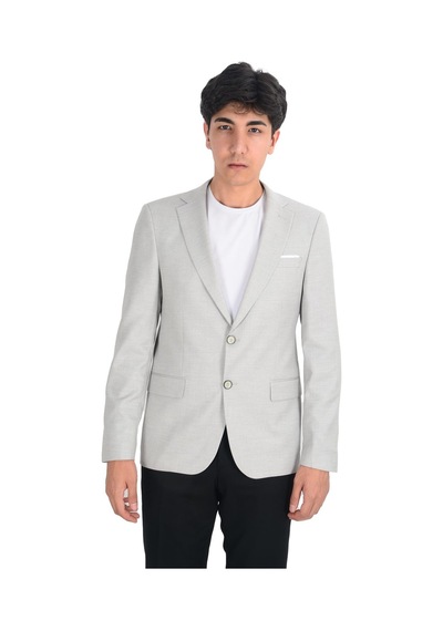 Cengiz İnler Balıksırtı Desenli Slim Erkek Ceket 001