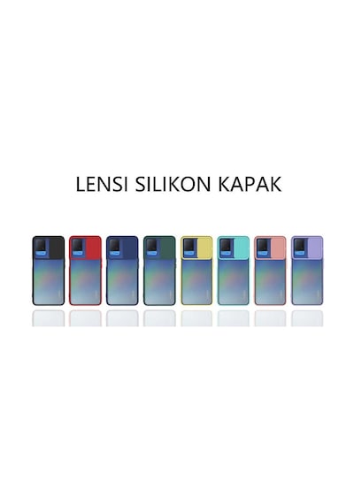 Noktaks - Oppo Uyumlu Oppo A54 4g - Kılıf Slayt Sürgülü Arkası Buzlu Lensi Kapak - Pembe Açık