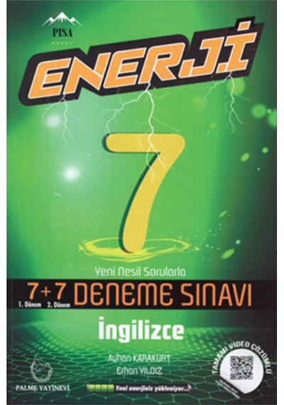7 Sınıf İngilizce 7X7 Enerji Denemeleri Palme Yayınları