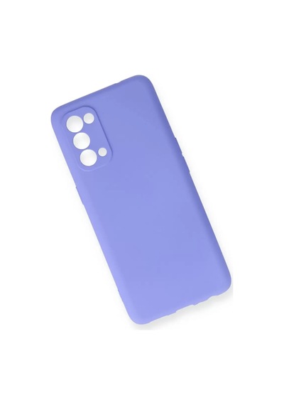 Newface Oppo Reno 5 Kılıf First Silikon - Lila