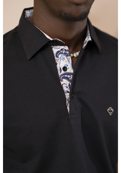 Paul Martin Regular Fit Yaka Garnili Pamuklu Polo Yaka T-shirt Siyah Paul Martin Regular Fit Yaka Garnili Pamuklu Polo Yaka T-shirt Siyah