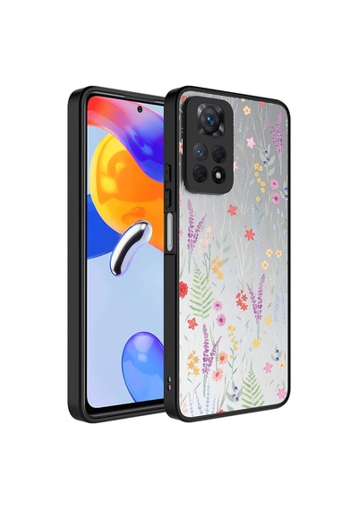 Redmi Note 12 Pro 4g Kılıf Aynalı Desenli Kamera Korumalı Parlak Mirror Kapa Dallar Dallar
