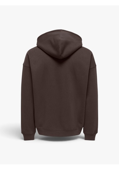Only & Sons Onsceres Ovz Zıp Hoodıe Sweat Noos Erkek Kahverengi Sweatshirt - 5096084