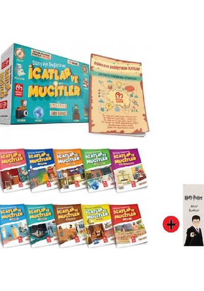 2. 3. 4. Sınıf İcatlar ve Mucitler Hikaye Kitabı Seti + Kişiye Özel İsimli Harry Potter Kitap Ayracı