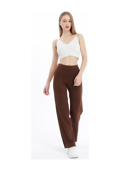 Penyebizden Extra Yumuşak Uzun Viskon Pantolon Home&outdoor-kahverengi