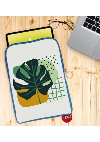 Bk Gift Yaprak Tasarımlı Taşınabilir Koruyucu Tablet Kılıfı