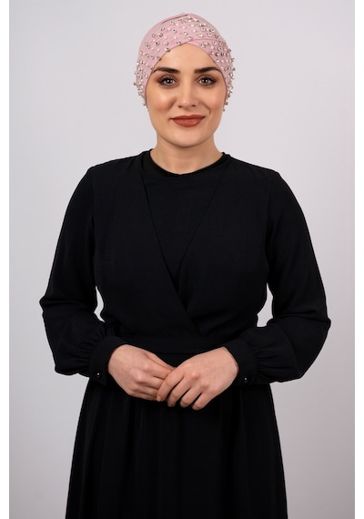 Hürrem Bone Pudra Pratik Hazır Geçmeli Tesettür Bone Sandy Kumaş Taşlı 1456_0 Pudra Hürrem Bone Pudra Pratik Hazır Geçmeli Tesettür Bone Sandy Kumaş Taşlı 1456_0 Pudra