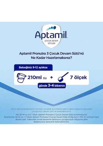 3 Prebiyotikli Devam Sütü 350 Gr