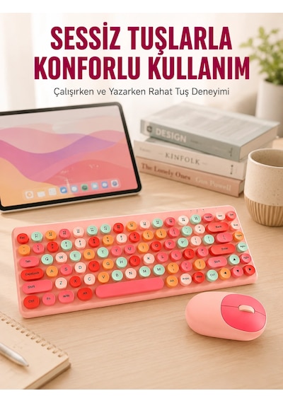 Mey İthalat Retro Tarz Bluetooth 5.1 Klavye Win/osx/android/ios Uyumlu Yeni Nesil Diğer