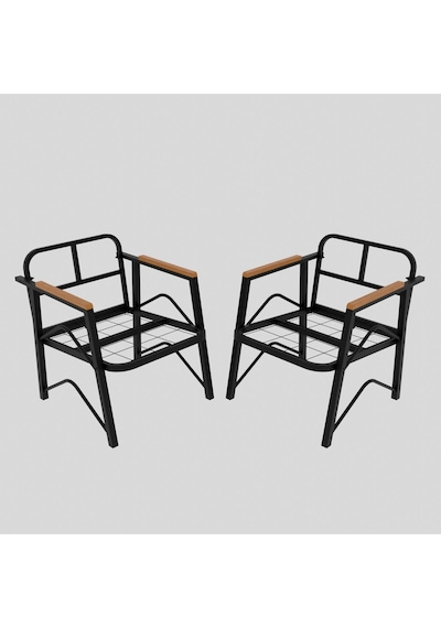Mb Garden Furnıture Simetri Model, Balkon,mutfak, Bahçe, Cafe, Metal Koltuk Takımı, Bahçe Takımı , Çay Seti, 1+1+sehpa Orta Gri