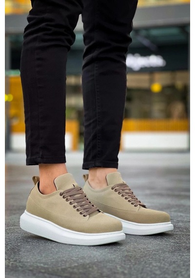 Mevese Lexa Süet Deri Erkek Günlük Sneaker Ayakkabı - Krem
