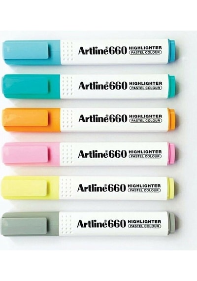 Artline 660 Fosforlu Kalem Pastel Renkler