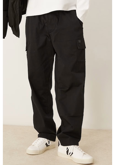 Calvin Klein Straight Leg Cargo Trousers Erkek Bol Kesim Kargo Cepli Eşofman Altı Siyah Siyah