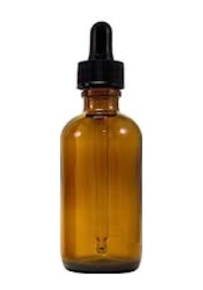 Amber Renkli Damlalıklı Cam Şişe 100 Ml