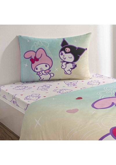 Taç Lisanslı Hello Kitty & Friends Pamuk Tek Kişilik Nevresim Takımı 000000001000051092 Çok Renkli