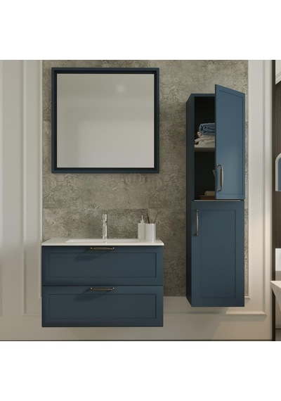 Denko Beyoğlu 35 Cm Mdf Mat Lacivert Banyo Boy Dolabı Lacivert Denko Beyoğlu 35 Cm Mdf Mat Lacivert Banyo Boy Dolabı Lacivert