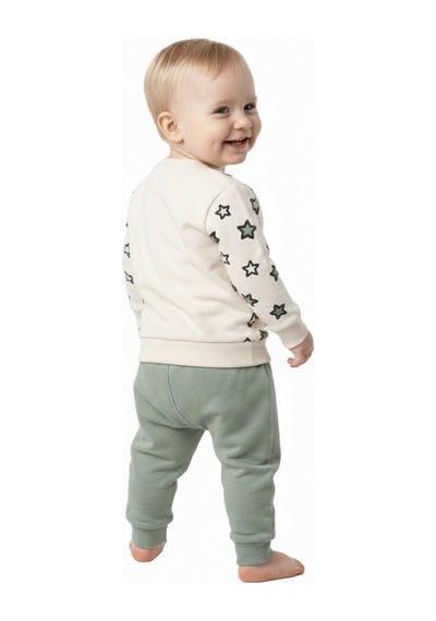 Baglan Erkek Çocuk Önü Baskılı Sweatshirt Ve Eşofman Alt Takım Bgl-st05253 Gri