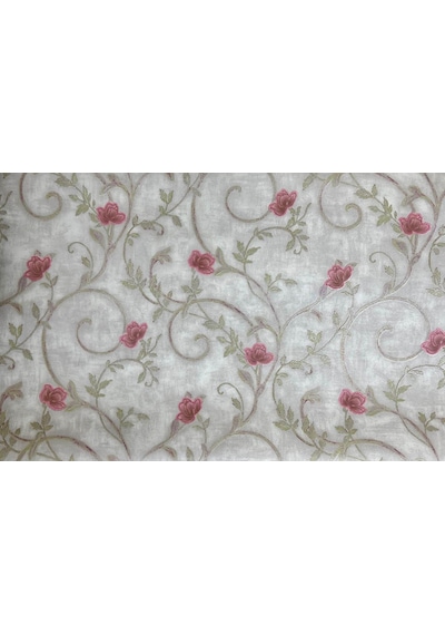 Gri Çiçek Desen Dokulu 16 M2 Duvar Kağıdı 92173 Çok Renkli