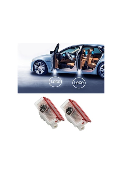 Autogp Mercedes W205 Kapı Altı Işık Lazer Led Logo Hoşgeldin Aydınlatması 1 Çift/kutu