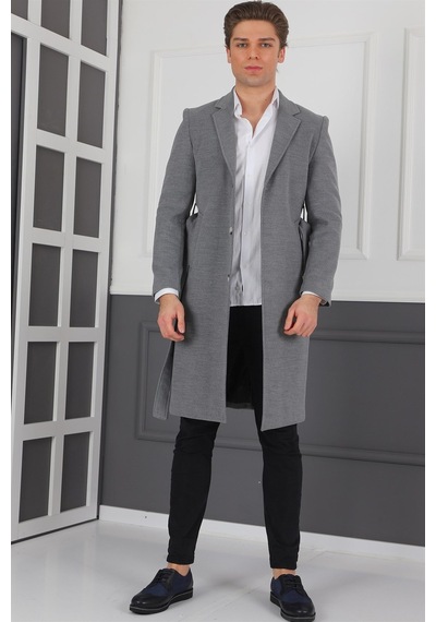 Plt8400 Dewberry Erkek Palto-gri Gri