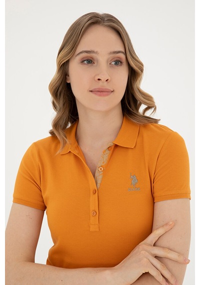 U.S. Polo Assn. Kadın Saks Basic Polo Yaka Tişört 50280060-vr045 168386