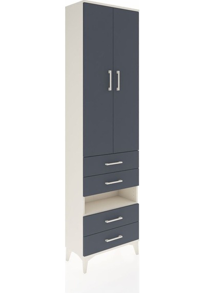 Arges Dolap 4 Raflı 4 Çekmeceli 2 Kapaklı 60x30x221 Aytaşı-an... Aytaşı