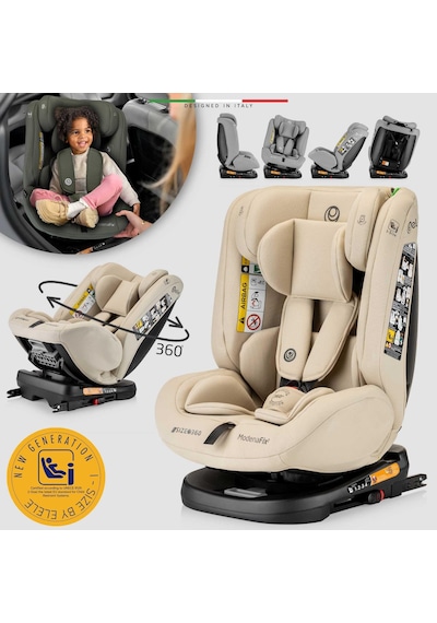 Elele Modenafix 2 360 Dönen I-size Oto Koltuğu İsofix 40-150 Cm 0-36 Kg Bej