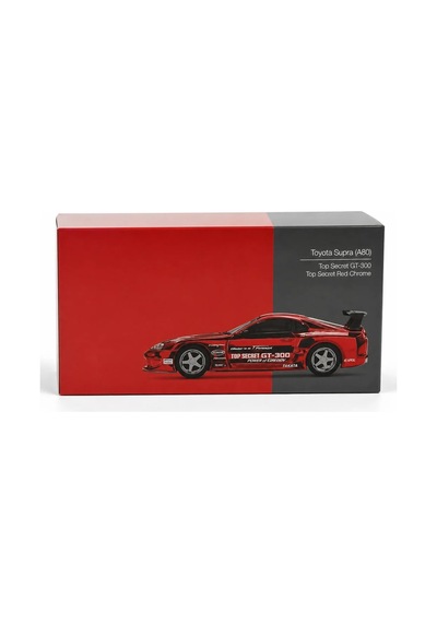 Ers 1/64 Model Araç Supra A80 Top Secret Gt-300 Top Secret Red Chrome Çok Renkli