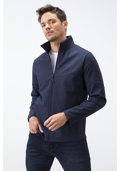 Tommylife Tommy Life Lacivert Fermuarlı Dik Yaka Su Ve Rüzgar Geçirmez Softshell Erkek Mont - 88050 Lacivert