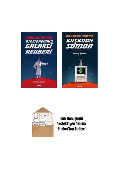 Otostopçunun Galaksi Rehberi Tek Cilt 5 Kitap + Kuşkucu Somon Set + Okuma Sticker'ları