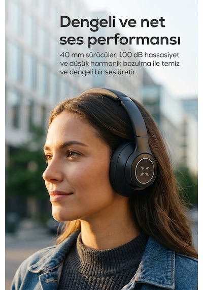 Xenon X6721 Smart  Hoparlöre Dönebilen Bluetooth 5.3 Kulak Üstü Kulaklık