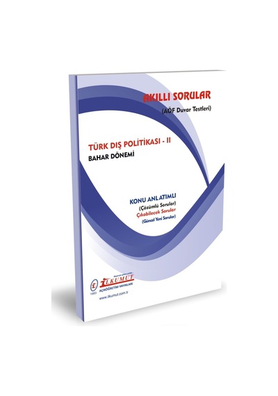 İlkumut Yayınları - Türk Dış Politikası - 2 - Konu Anlatımlı - Çözümlü Sorular