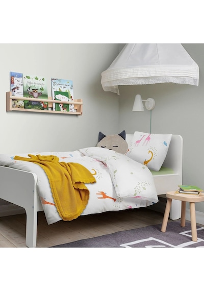 Ikea Bergfınk Tek Kişilik Nevresim Takımı 150 X 200 Cm Beyaz - Turuncu - Sarı - Pembe Çok Renkli