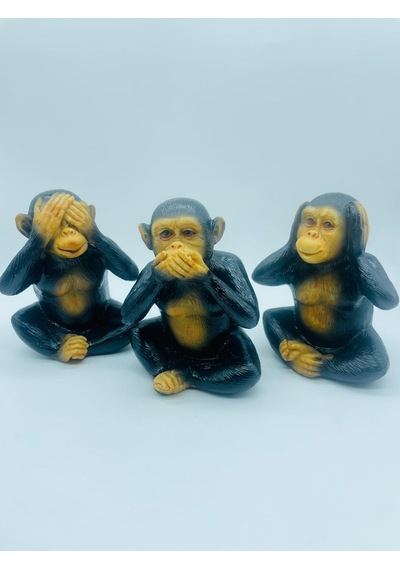 3 Maymun Görmedim-duymadım-bilmiyorum Figürleri //019-995