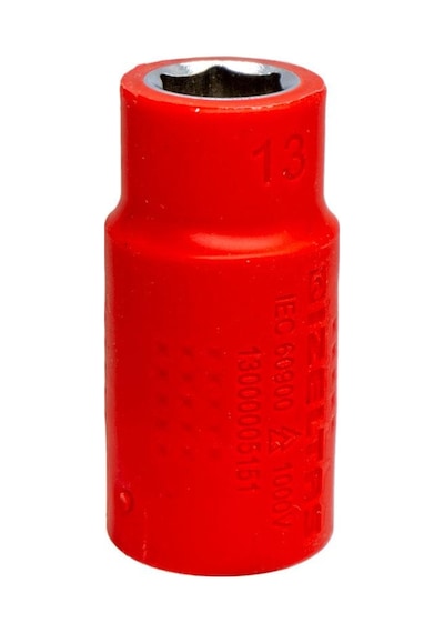 İzeltaş 13000005151 1000v İzoleli 6 Köşe 1/2" Lokma Anahtar 13 Mm