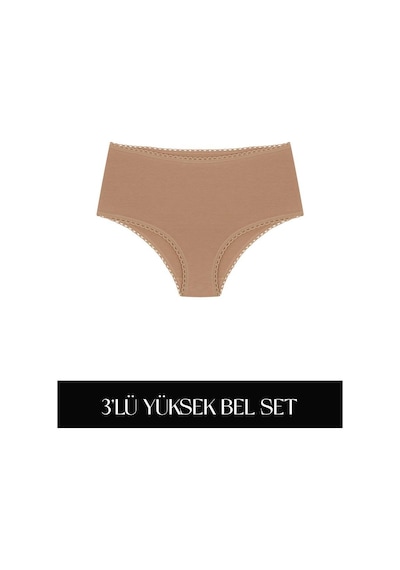 Cotvie Kahve Pamuklu 4'lü Tatil Külot Seti Kahve
