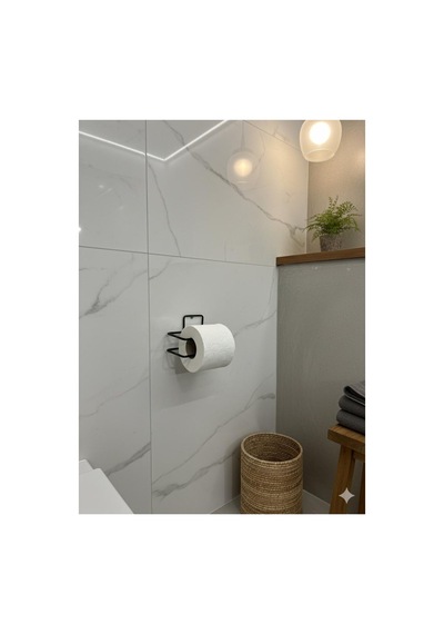 Buççin Online Mağaza Yapışkanlı Açık Tuvalet Kağıtlığı Metal Siyah Çok Renkli