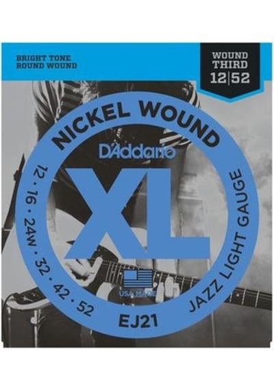 D'addario Ej21 Nickel Wound Elektro Gitar Tel Seti - 12-52 Jazz L