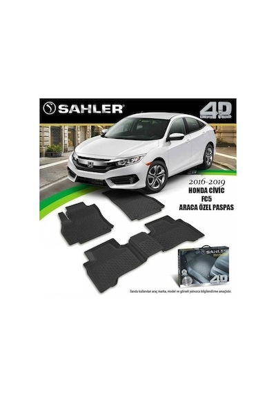 Sahler Honda Civic Havuzlu Paspas 4.5D 2020 Tam Uyumlu