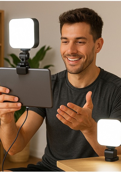 Şarjlı Led Selfie Işığı - 6000k Doğal Işık, Telefon/tablet/kamera Uyumlu 5.5w